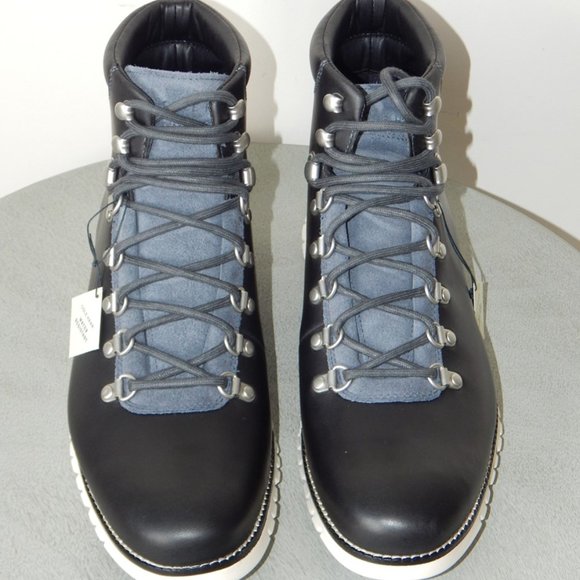 NIB Cole Haan ZEROGRAND Waterproof Hiker Boots Black Ivory Outsole Various Sizes - Picture 2 of 7